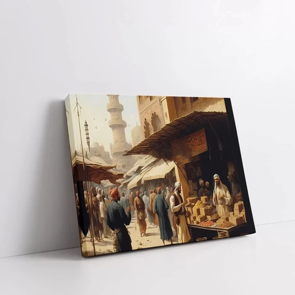 Tarihi Çarşı Kanvas Tablo - Resim 2