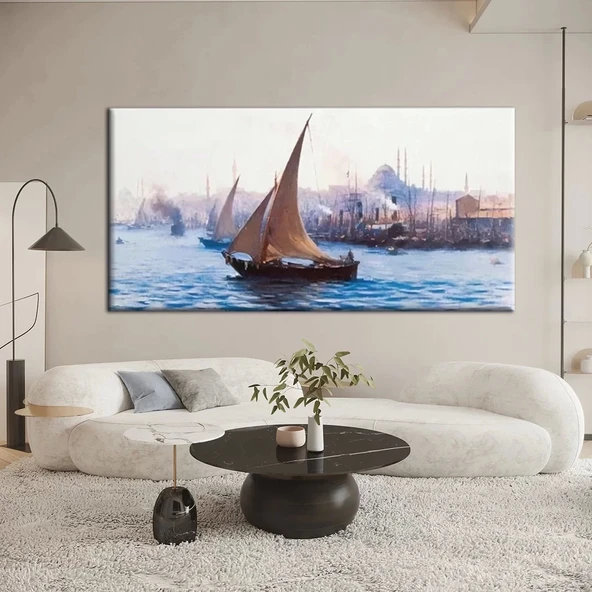 Boğazda Yelken Kanvas Tablo ürün görseli