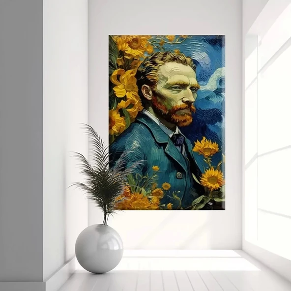 Güneş Çiçekleri Arasında Kanvas Tablo ürün görseli