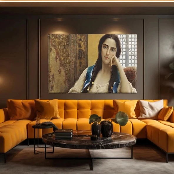 Düşünceli Güzellik Kanvas Tablo - Resim 2