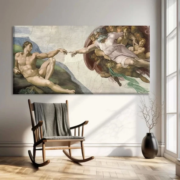 Adem'in Yaratılışı Kanvas Tablo - Resim 2