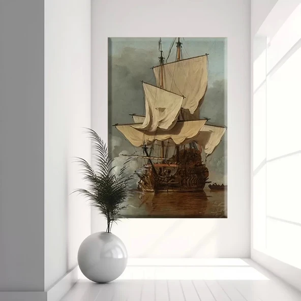 Yelkenli Gemiler Kanvas Tablo ürün görseli