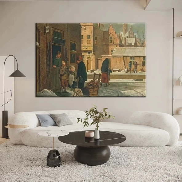 Eski Kent Sokakları Kanvas Tablo ürün görseli