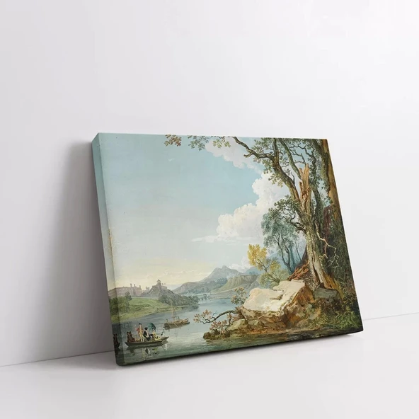 Göl Kenarı Yansımaları Kanvas Tablo - Resim 3