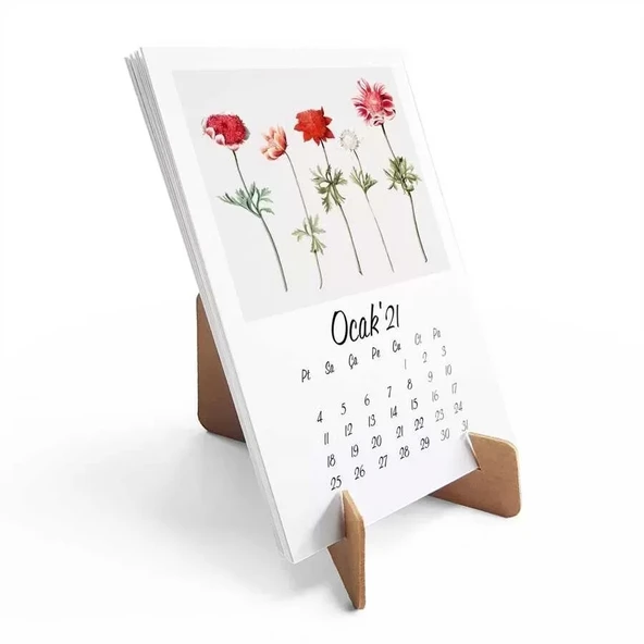 Vintage Çiçekler 2026 Masa Takvimi ürün görseli 1