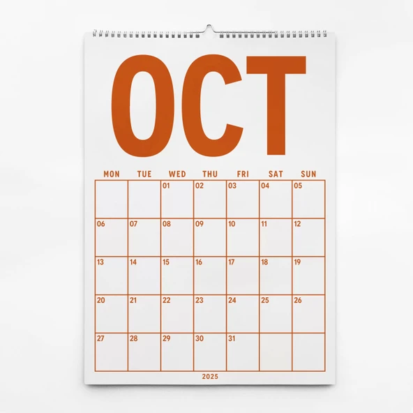 2026 Aylık Planlayıcı Duvar Takvimi, 33X48 cm, A4, Spiralli Takvim, Doğanın Renkleri - Resim 4