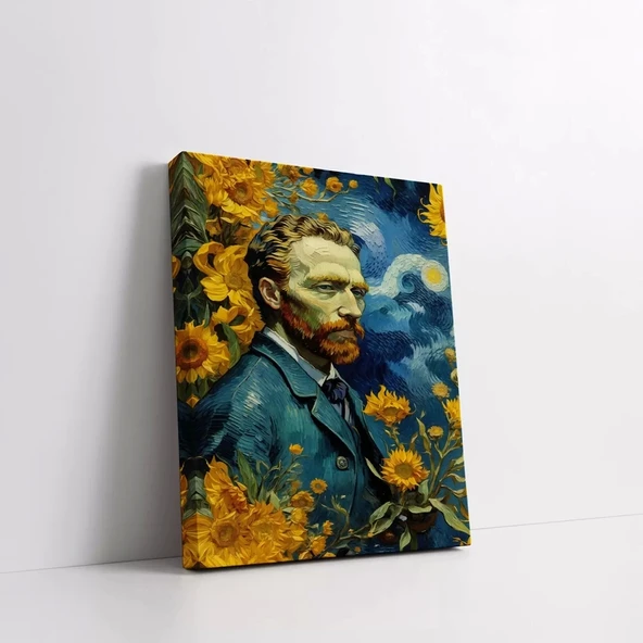 Güneş Çiçekleri Arasında Kanvas Tablo - Resim 3