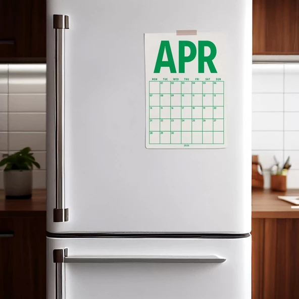 2026 Aylık Planlayıcı Duvar Takvimi, 33X48 cm & A4 Poster Takvim, Aile Takvimi, Gökkuşağı Renkleri - 7