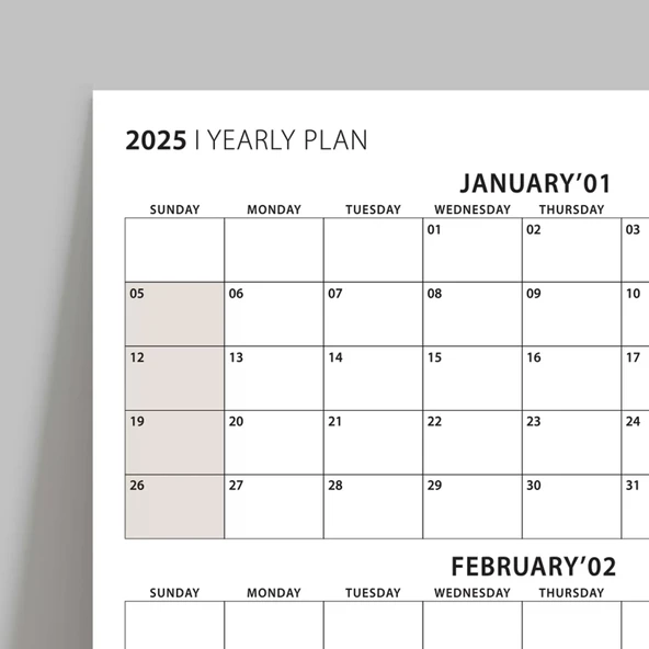 Amerikan Standardı Takvim, Üç Aylık Planlayıcı 2026 Duvar Takvimi, Ocak - Mart 2026, 90 Günlük Planlama, Yılın Birinci Ç - Resim 4