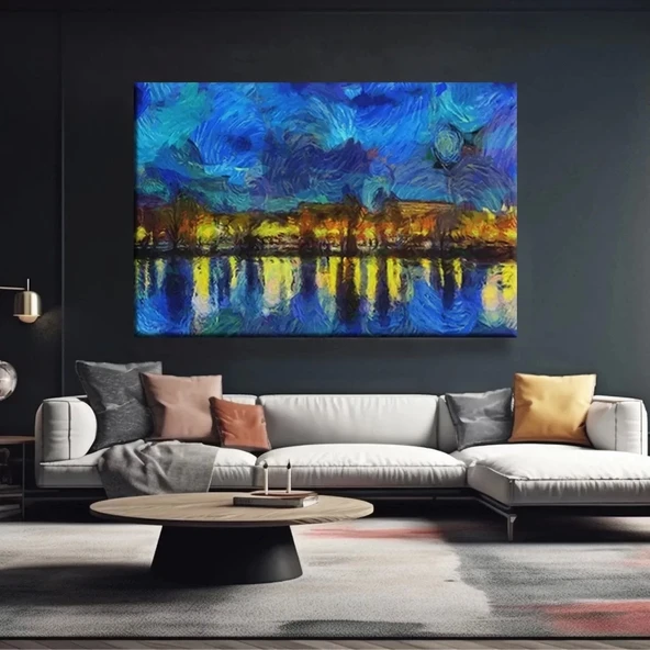 Suların Altındaki Yansımalar Kanvas Tablo - Resim 2