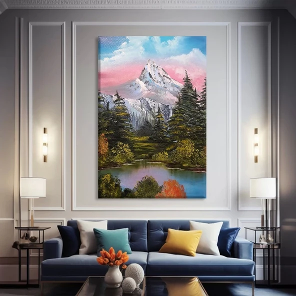 Zirveye Bakış Kanvas Tablo ürün görseli