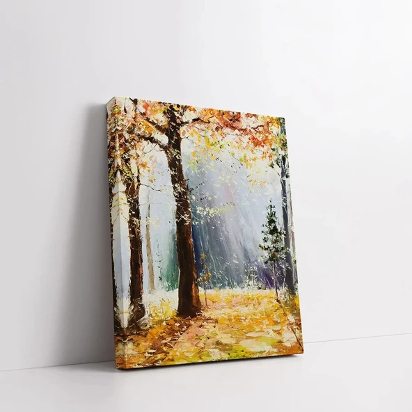 Kış Ormanı Kanvas Tablo - Resim 2