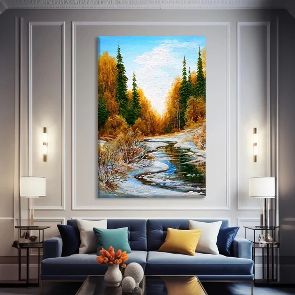 Kışın İlk Adımları Kanvas Tablo ürün görseli