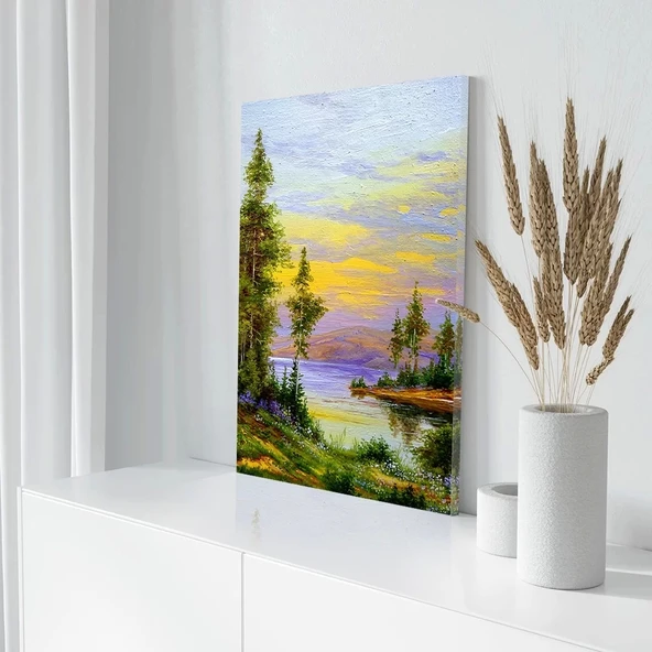 Kıyıdaki Sakinlik Kanvas Tablo - Resim 3