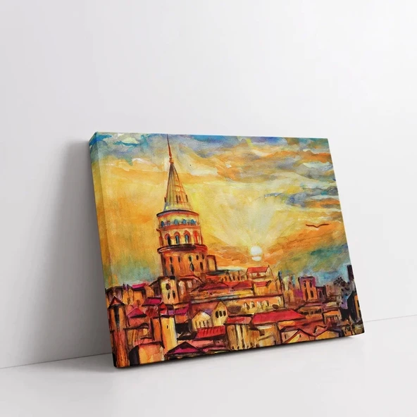 Gün Batımı Şehri Kanvas Tablo - Resim 2