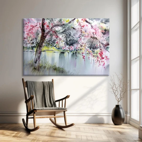 Renk Cümbüşü Çiçek Tarlası Kanvas Tablo ürün görseli