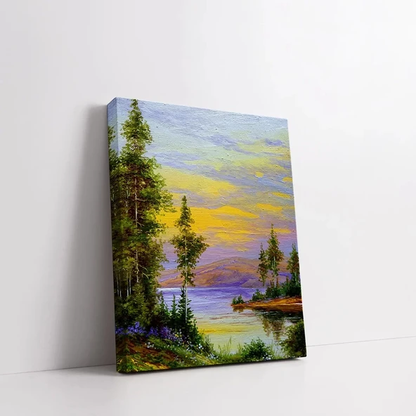 Kıyıdaki Sakinlik Kanvas Tablo - Resim 2