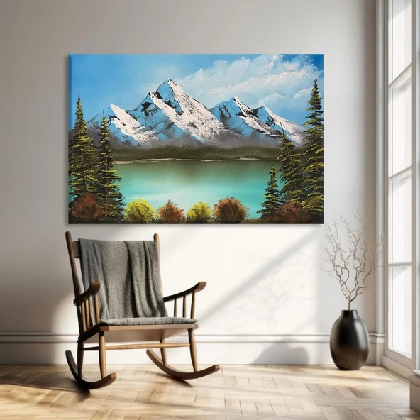 Buzul Göl Sükuneti Kanvas Tablo ürün görseli