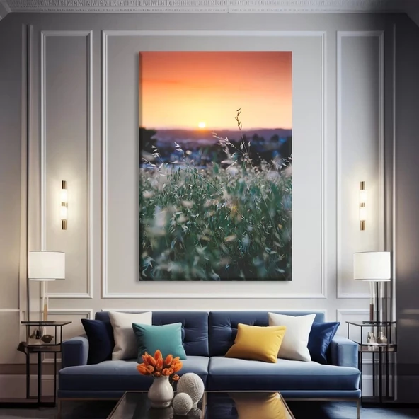 Şehirde Alacakaranlık Kanvas Tablo ürün görseli