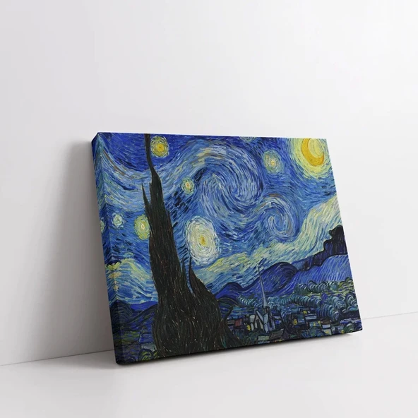 Yıldızlı Gece Kanvas Tablo - Resim 3