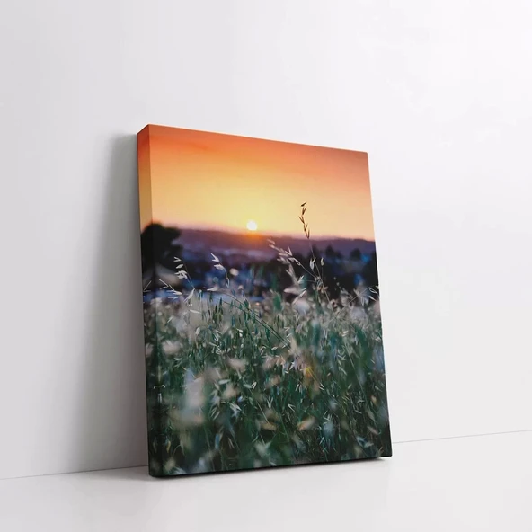 Şehirde Alacakaranlık Kanvas Tablo - Resim 2