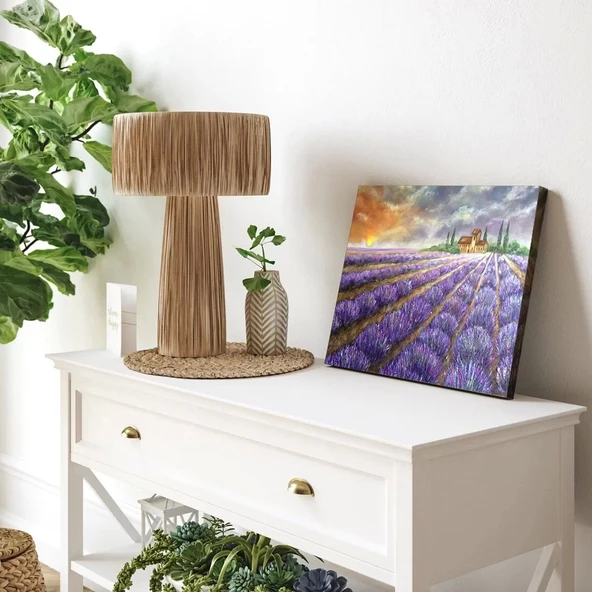 Lavanta Tarlalarının Büyüsü Kanvas Tablo - Resim 3