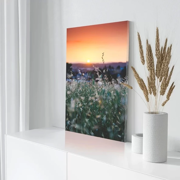 Şehirde Alacakaranlık Kanvas Tablo - Resim 3