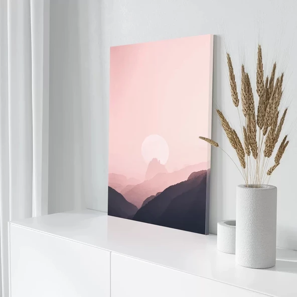 Pastel Dağlar Kanvas Tablo - Resim 3