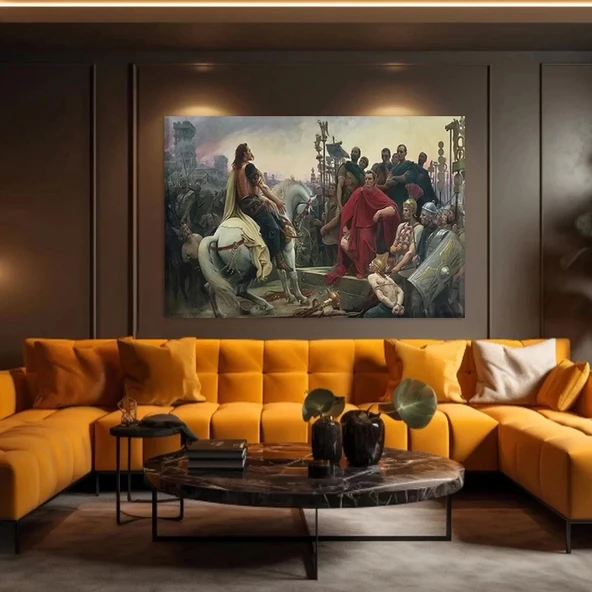 Tarih Öncesi Yankılar Kanvas Tablo - Resim 2