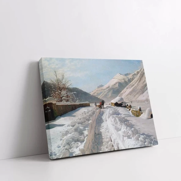 Kışın Beyaz Sessizliği Kanvas Tablo - Resim 2