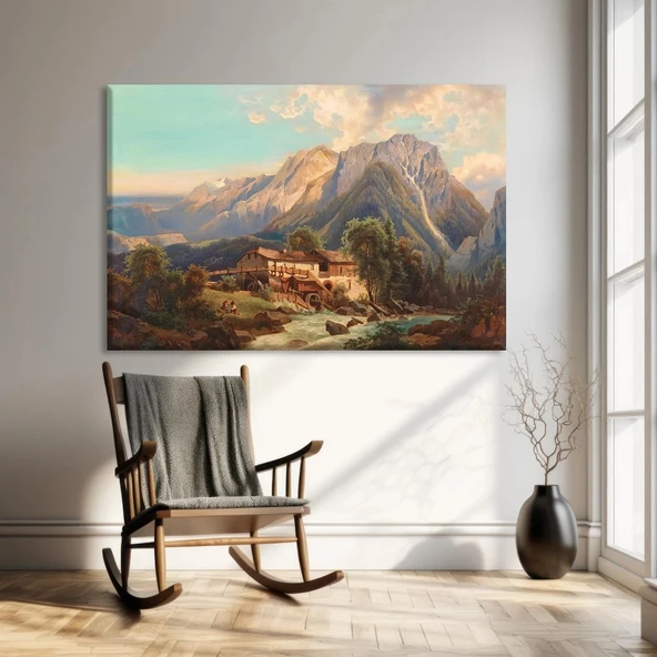 Dağlık Yansımalar Kanvas Tablo ürün görseli