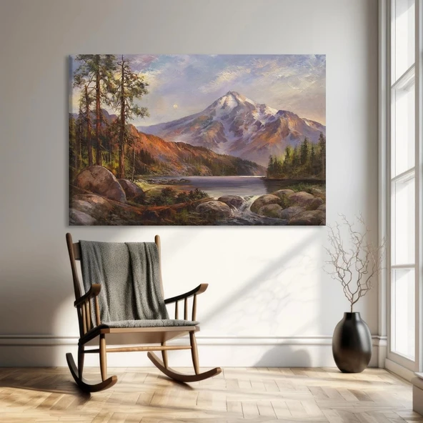 Dağlık Manzara Kanvas Tablo ürün görseli