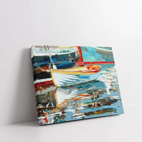 Limanın Renkleri Kanvas Tablo - Resim 2