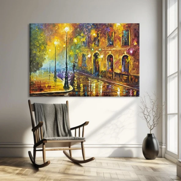 Yağmur Altında Kanvas Tablo ürün görseli