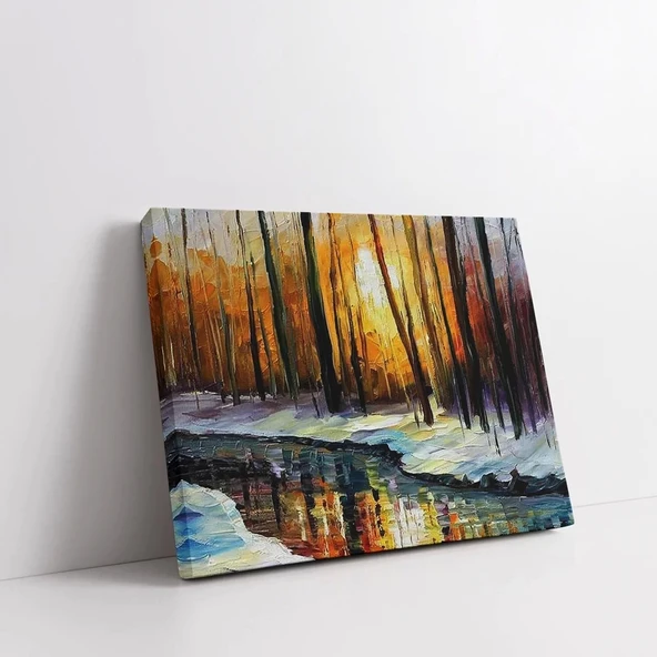 Sonbaharın Renk Akışı Kanvas Tablo - Resim 2