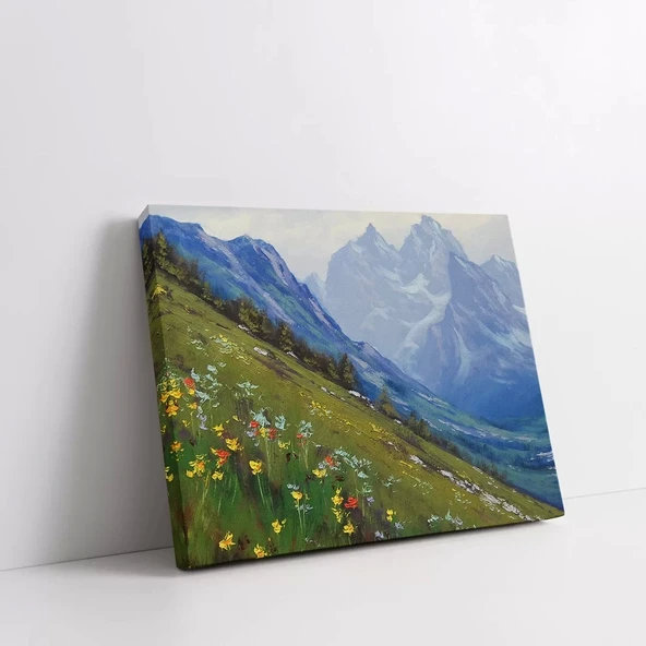 Alp Çiçekleri Kanvas Tablo - Resim 2