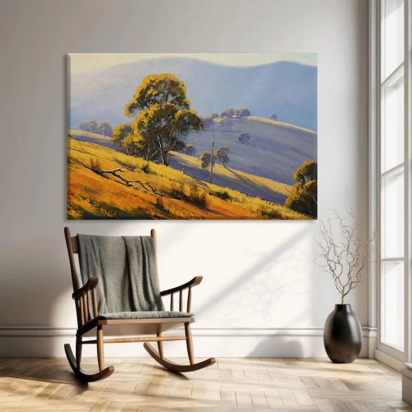 Uzak Tepeler Kanvas Tablo ürün görseli