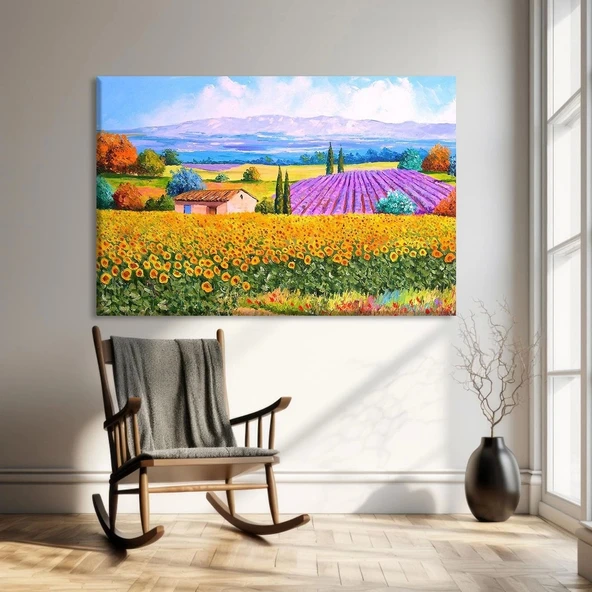 Lavanta Tarlaları Kanvas Tablo ürün görseli