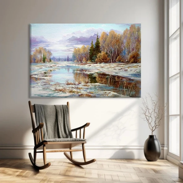 Sonbahar Nehri Kanvas Tablo ürün görseli