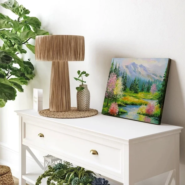 Dağ Yamacı Bahçesi Kanvas Tablo - Resim 3