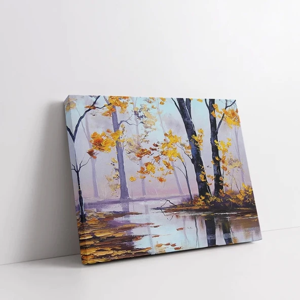 Sakin Göl Yansımaları Kanvas Tablo" - Resim 2