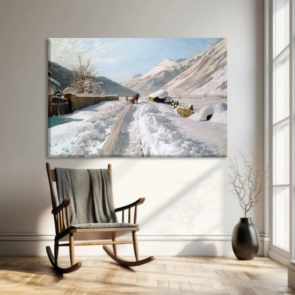 Kışın Beyaz Sessizliği Kanvas Tablo ürün görseli