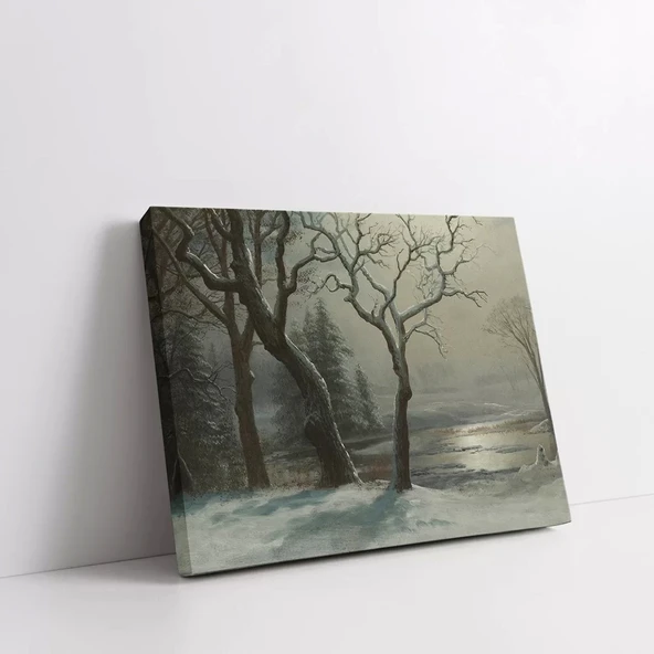Kışın Sessizliği ve Ağaç Kanvas Tablo - Resim 2