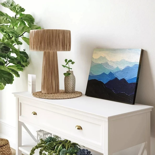 Katmanlı Dağ Silüeti Kanvas Tablo - Resim 3