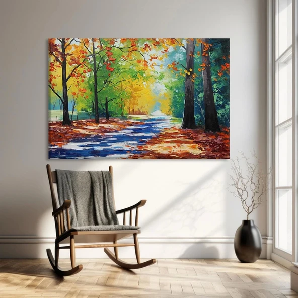 Sonbaharın Rengi Kanvas Tablo ürün görseli