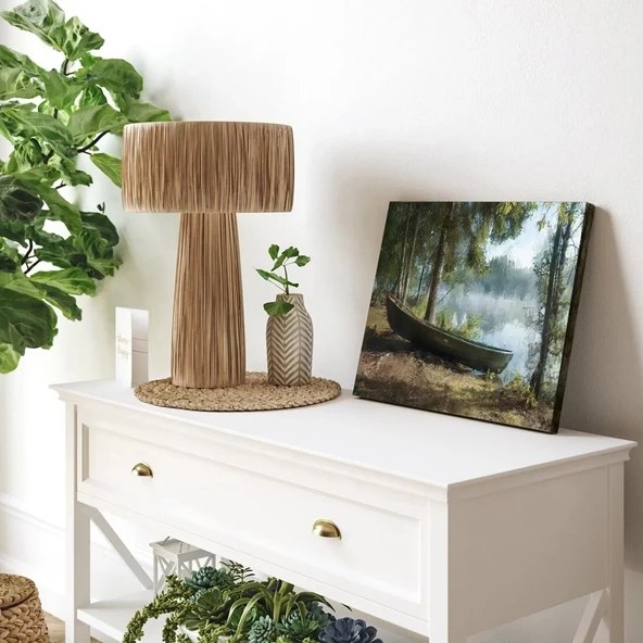 Sisli Nehir Kıyısı Kanvas Tablo - Resim 2