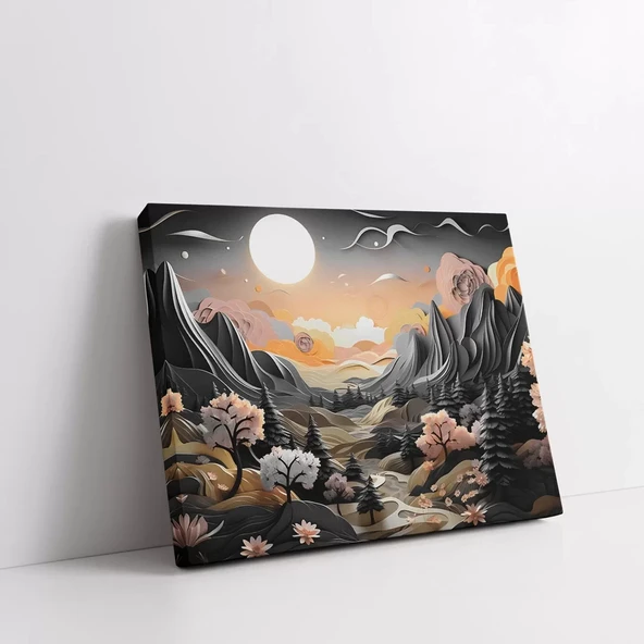 Şelale Eden Kanvas Tablo - Resim 2