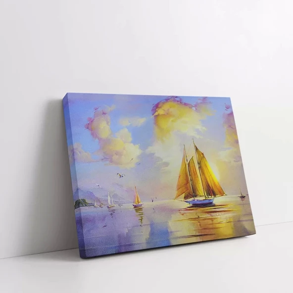 Yelkenli Yolculuğu Kanvas Tablo - Resim 2
