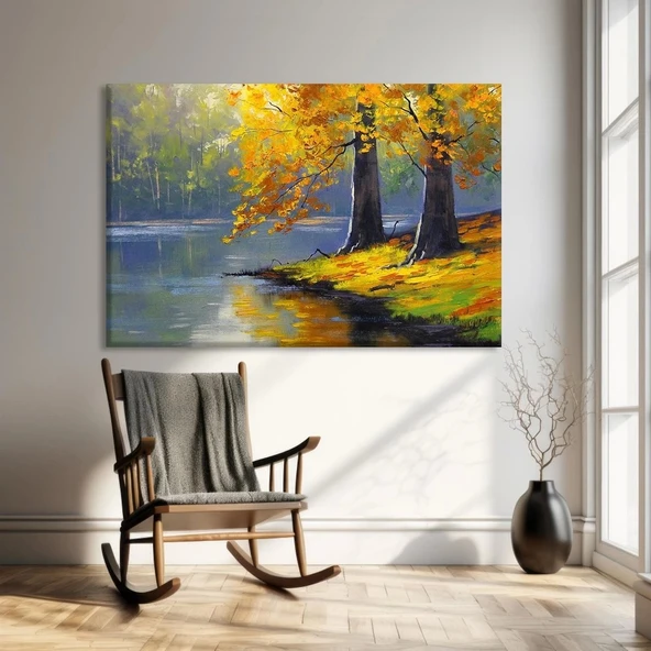 Altın Sonbahar Kanvas Tablo ürün görseli