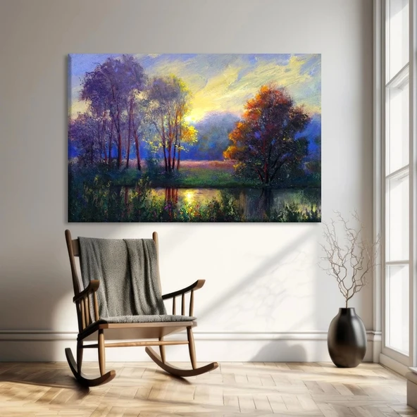 Alacakaranlık Ormanı Kanvas Tablo ürün görseli